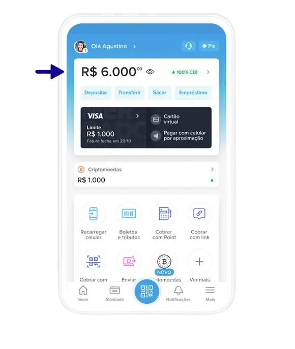 Mercado Pago Home Screen